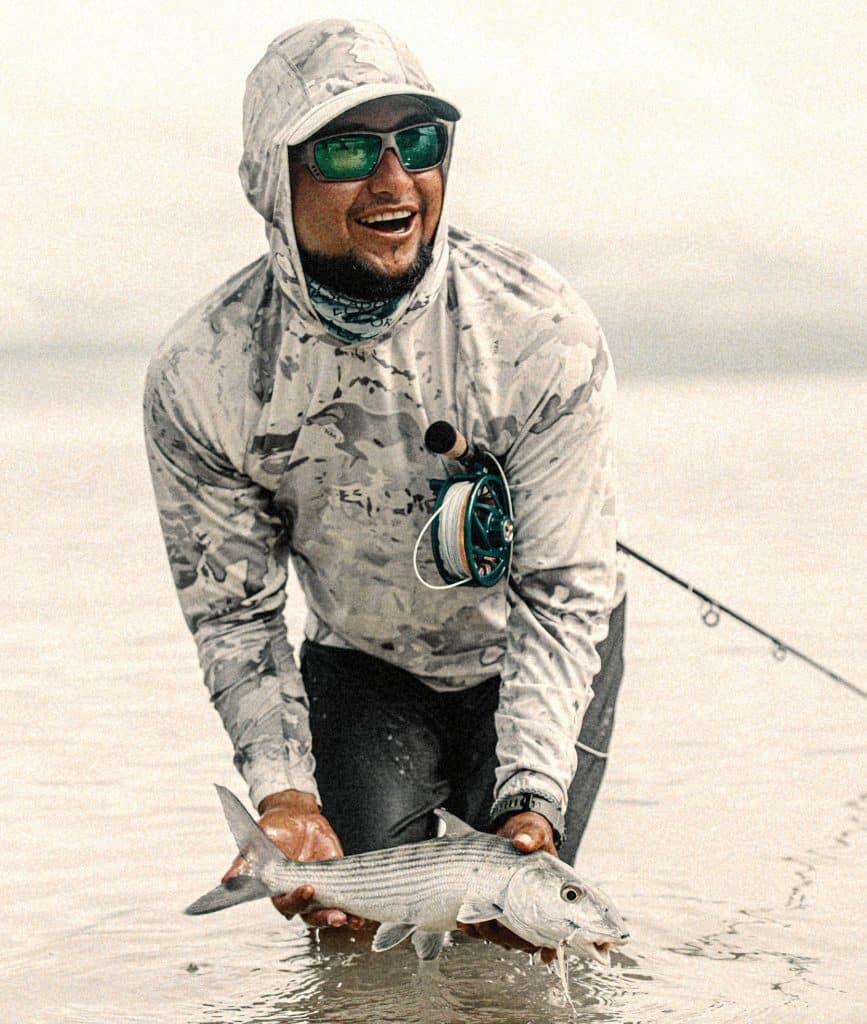 Angler holding nice sized bonefish