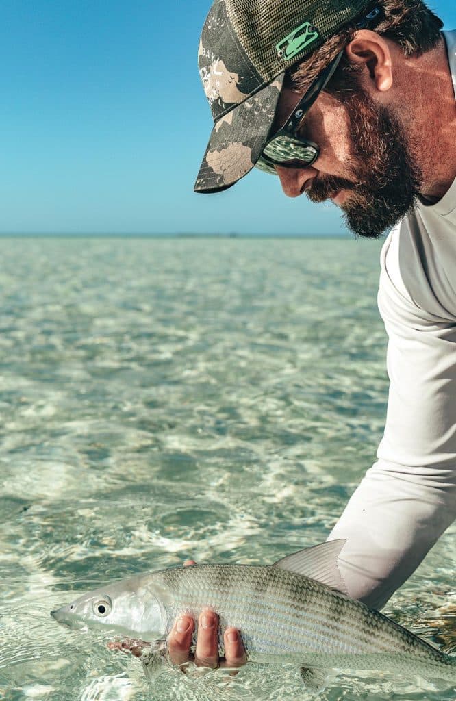 Fisherman with a bonefish