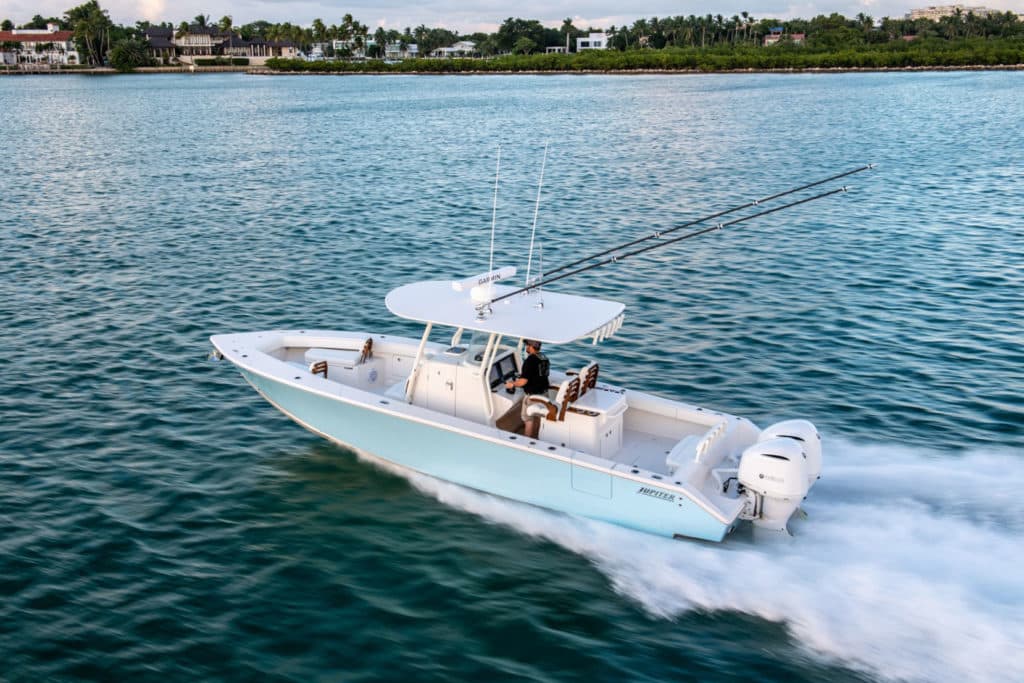 Jupiter 32 running in the river