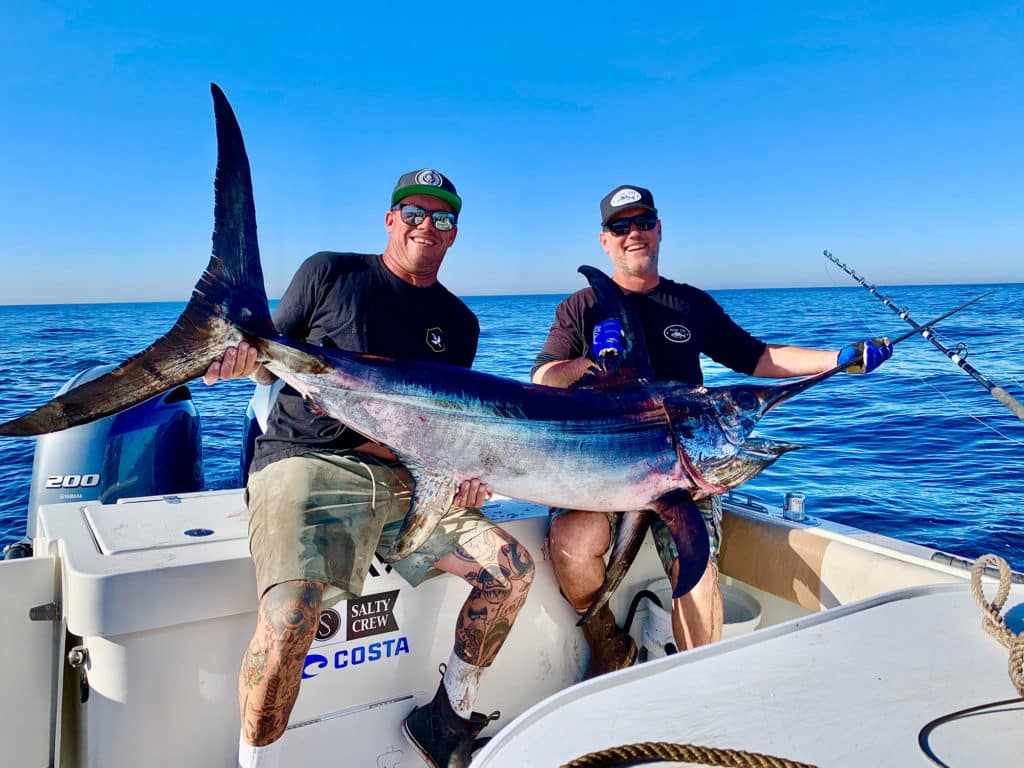 Broadbill swordfish caught offshore