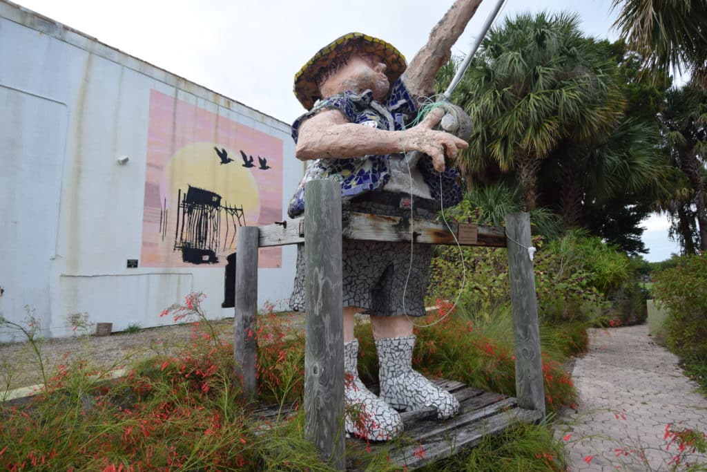 Fishing statue in Cedar Key