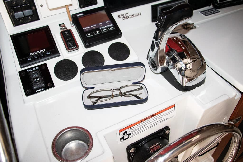 Spare pair of eyeglasses at the helm