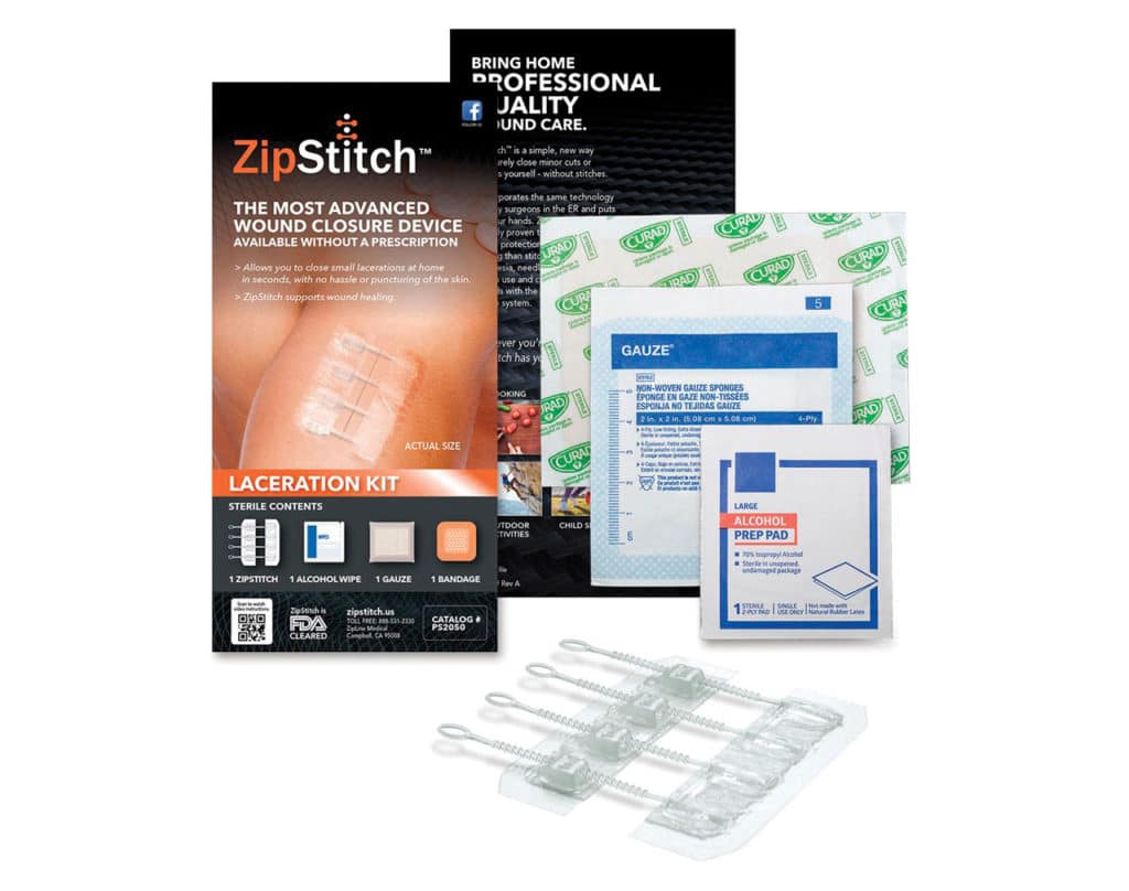 ZipStitch kit used for closing wounds