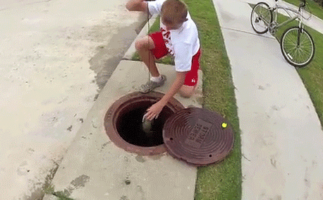 sewer fishing