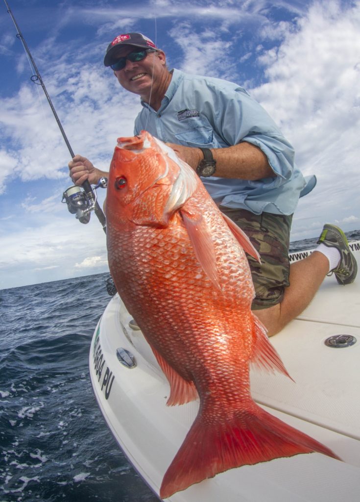 Red snapper fishing near shore off the Florida Panhandle