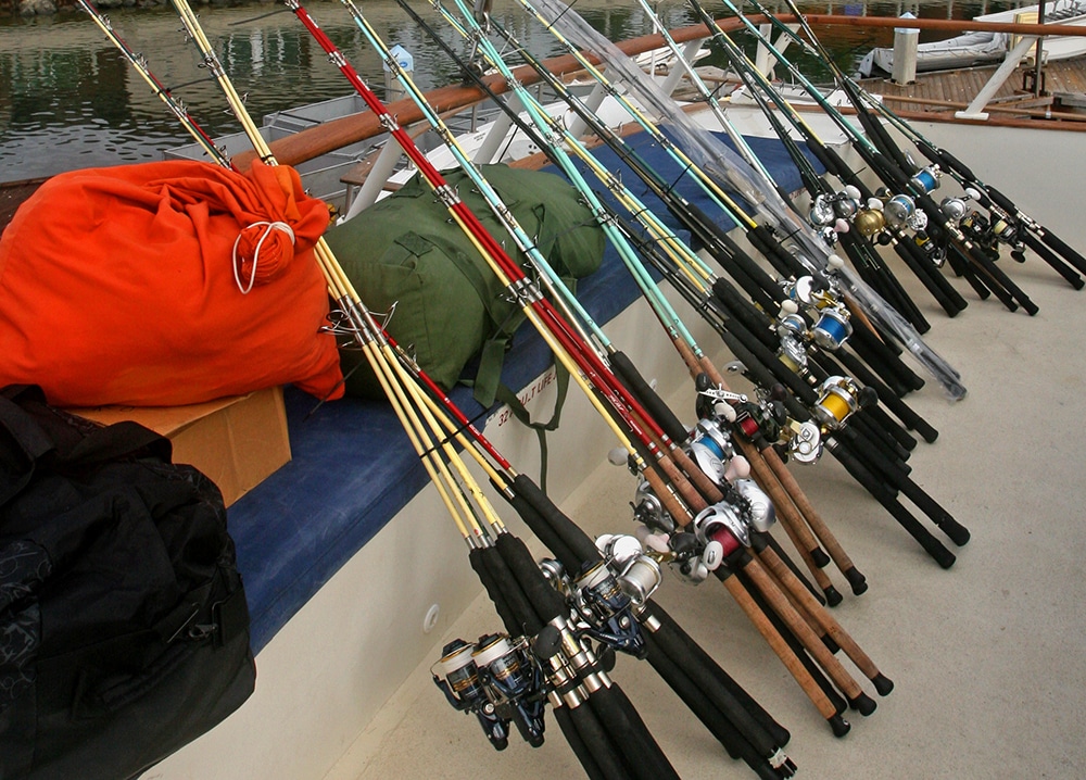 rod-and-reel setups Alijos Rocks long-range fishing trip