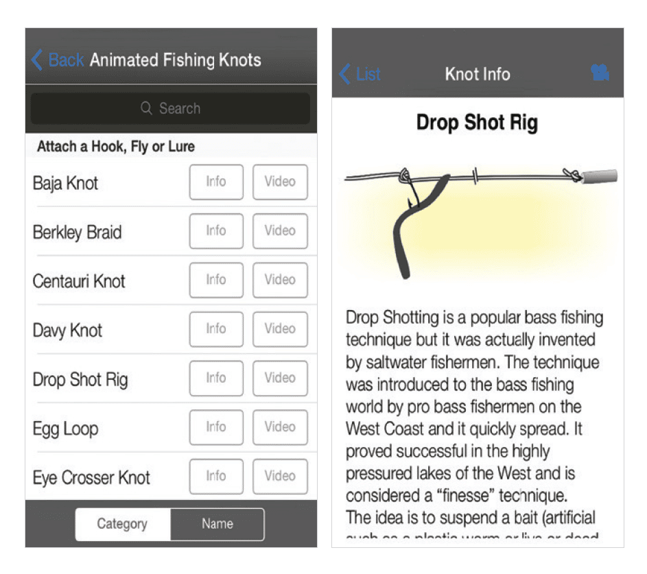 Animated Fishing knots app