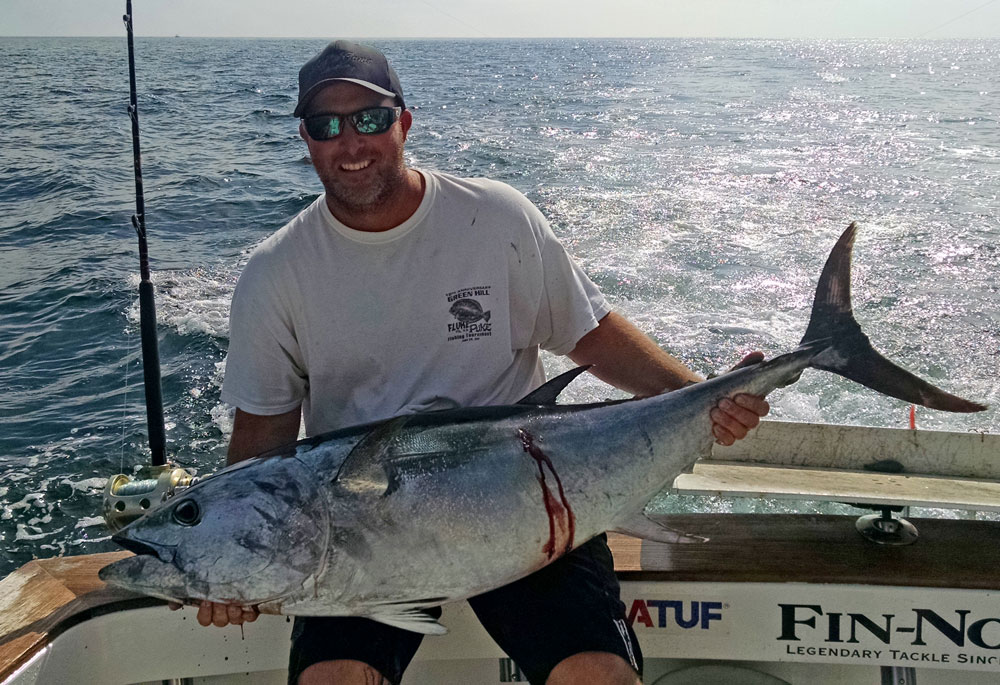 Capt. Brian Bacon, a Sport Fishing Charter Captain of the Year 2017, with bluefin tuna