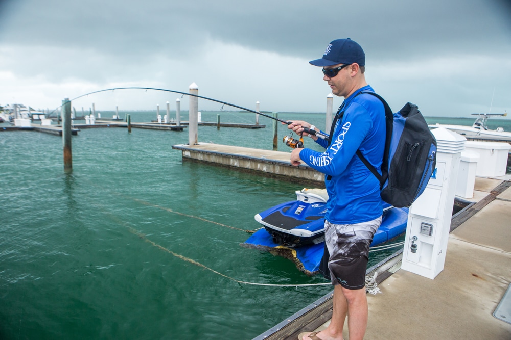 fishing in the marina