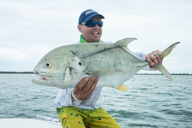 You never know what you'll catch in Bimini. On a good day, you can even hook a fun-size jack crevalle of about 15 pounds.