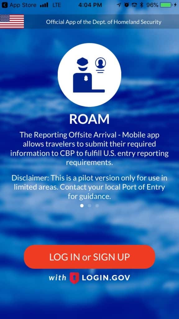 Reporting Offsite Arrival Mobile (ROAM) app