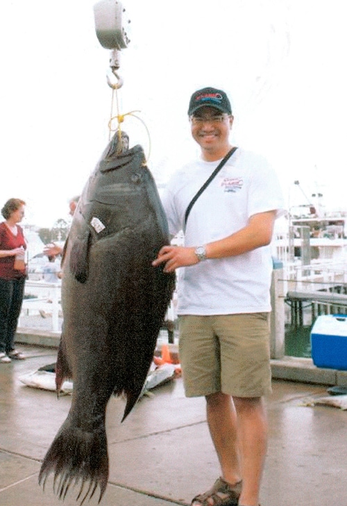 biggest broomtail grouper ever caught 100 pounds