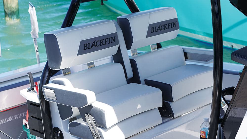 Blackfin 272 center console saltwater fishing boat helm seats