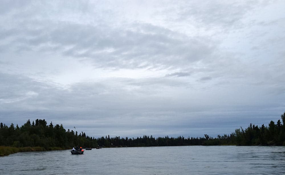 Boats Anchored in the Kenai River, Alaska