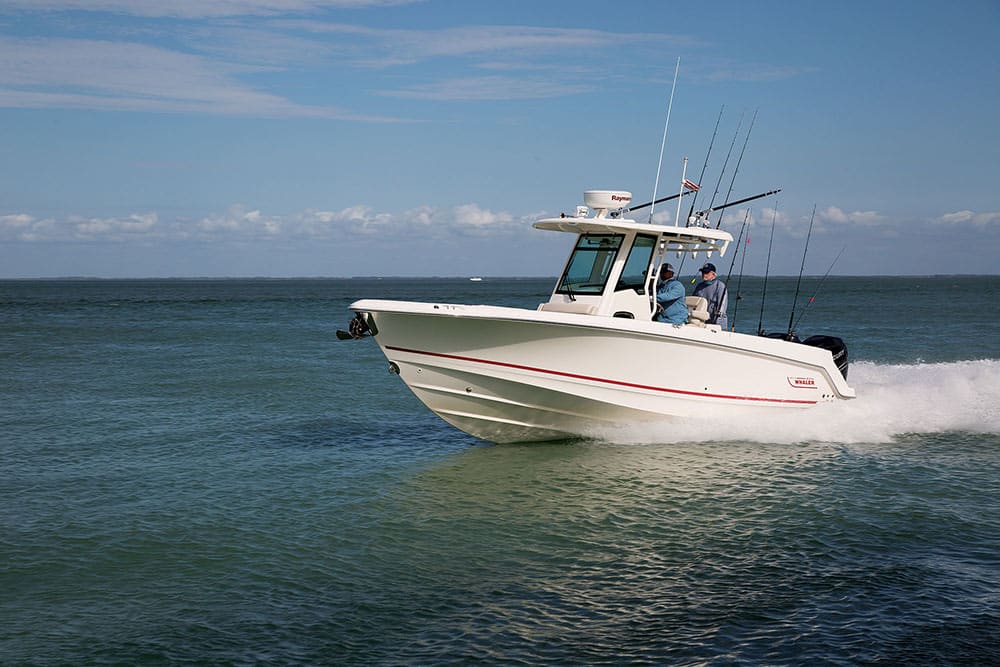 Boston Whaler 280 Outrage running center-console fishing boat