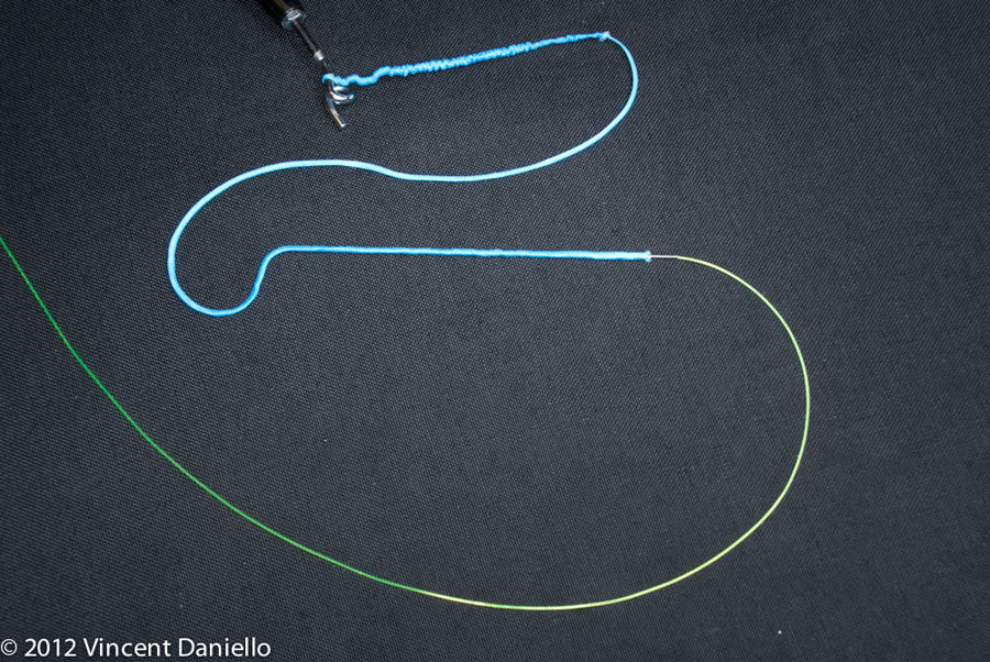 How to connect mono top shot to braid backing