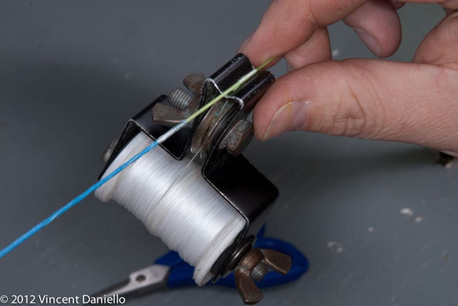 Mono fishing line top shot to braided backing how-to