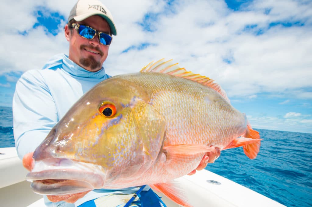 big mutton snapper caught saltwater fishing Dry Tortugas Florida Keys and Key West