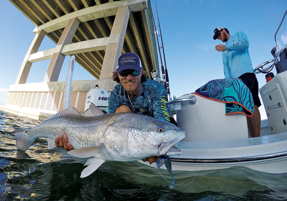 red drum bridge fishing inshore saltwater