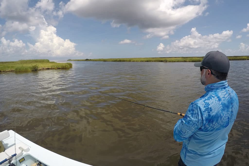 Louisiana marsh fishing