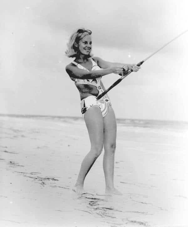 Vintage Florida fishing photo lady angler