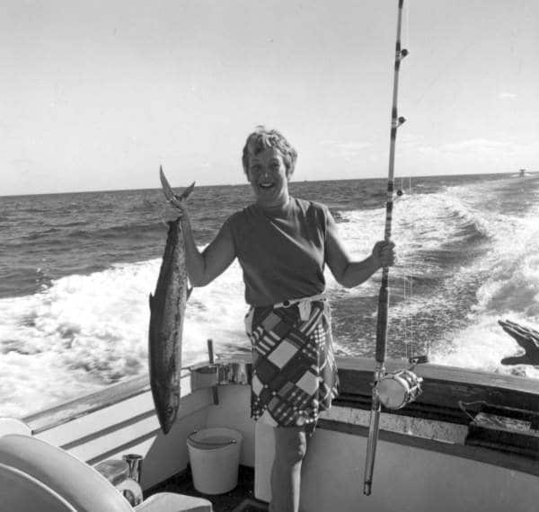 Vintage Florida fishing photo lady angler fisherwoman
