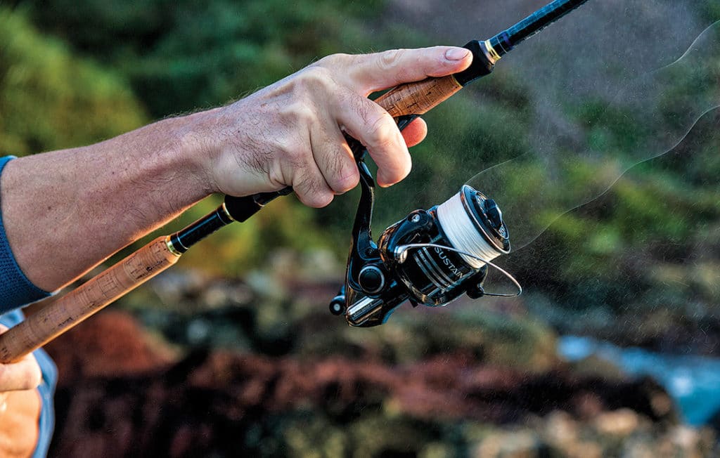 Casting a spinning reel