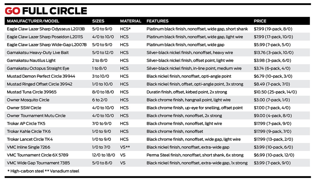 Best Circle Hooks for Saltwater Fishing, Size Chart