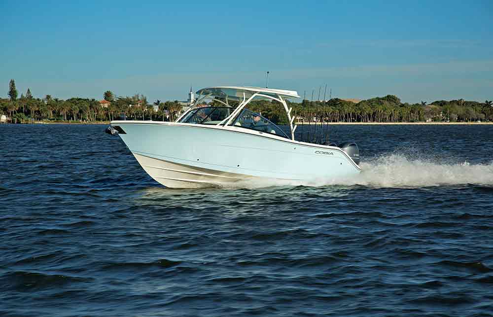 Cobia 280 Dual Console on water