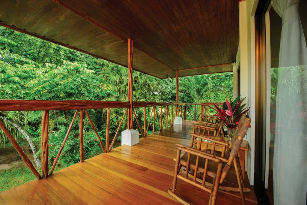 Crocodile Bay Resort Costa Rica wooden porch