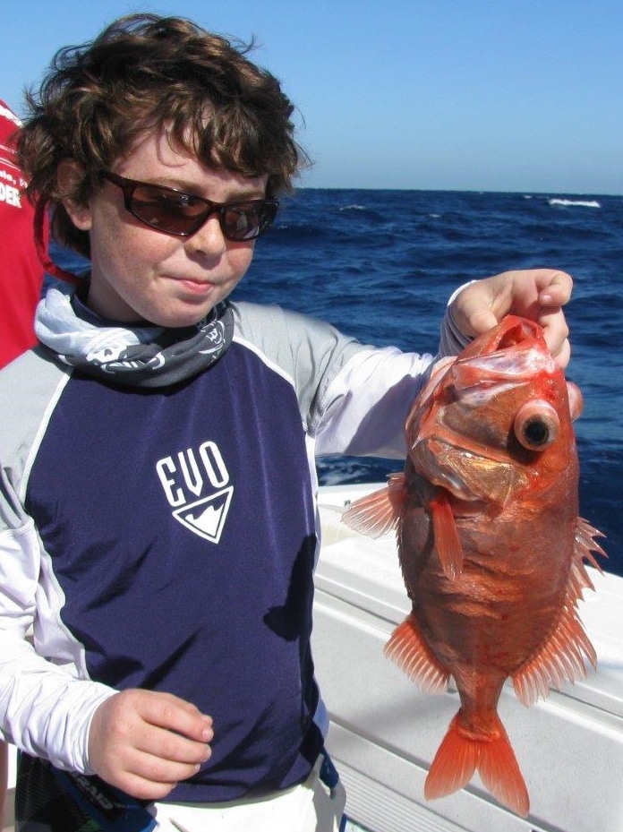 Angler Jake Dillon shows off his unsual prize