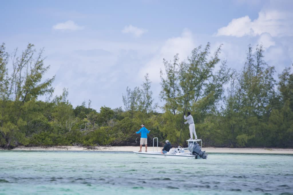 Bonefish charter flats fishing Deep Water Cay Grand Bahama Island