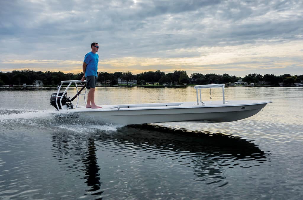 East Cape Glide microskiff fishing boat