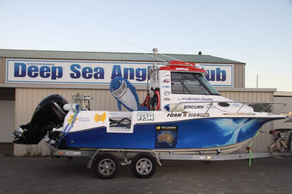 solo journey around australia - Mark Ratchford's Evolution boat