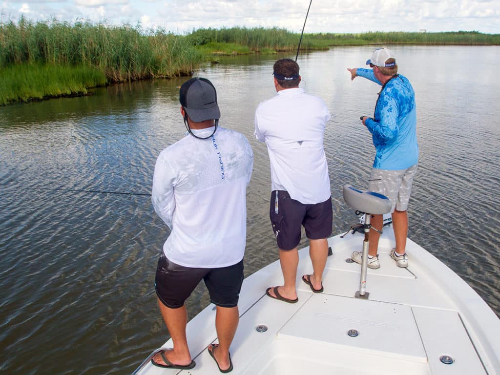 casting along shoreline dropoff