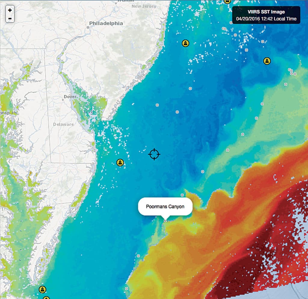 FishTrack Sea Surface Temperature Chart
