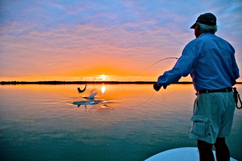 fitz coker with a dawn tarpon in florida bay.jpg