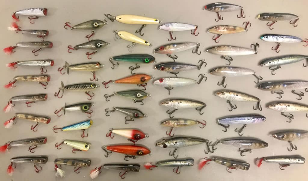 100 lures ready to fish