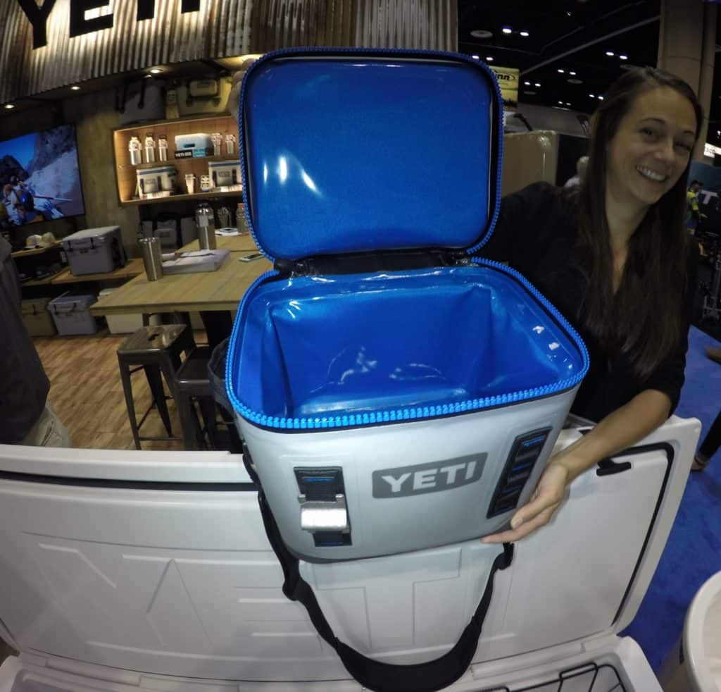 World's largest fishing tackle show -- a Yeti flip 12 cooler