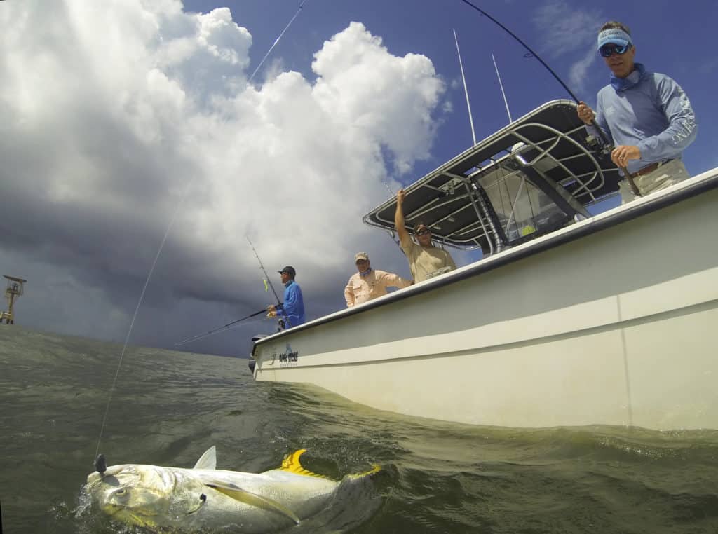 Wahoo fishing out of Venice, Louisiana - a large jack crevalle