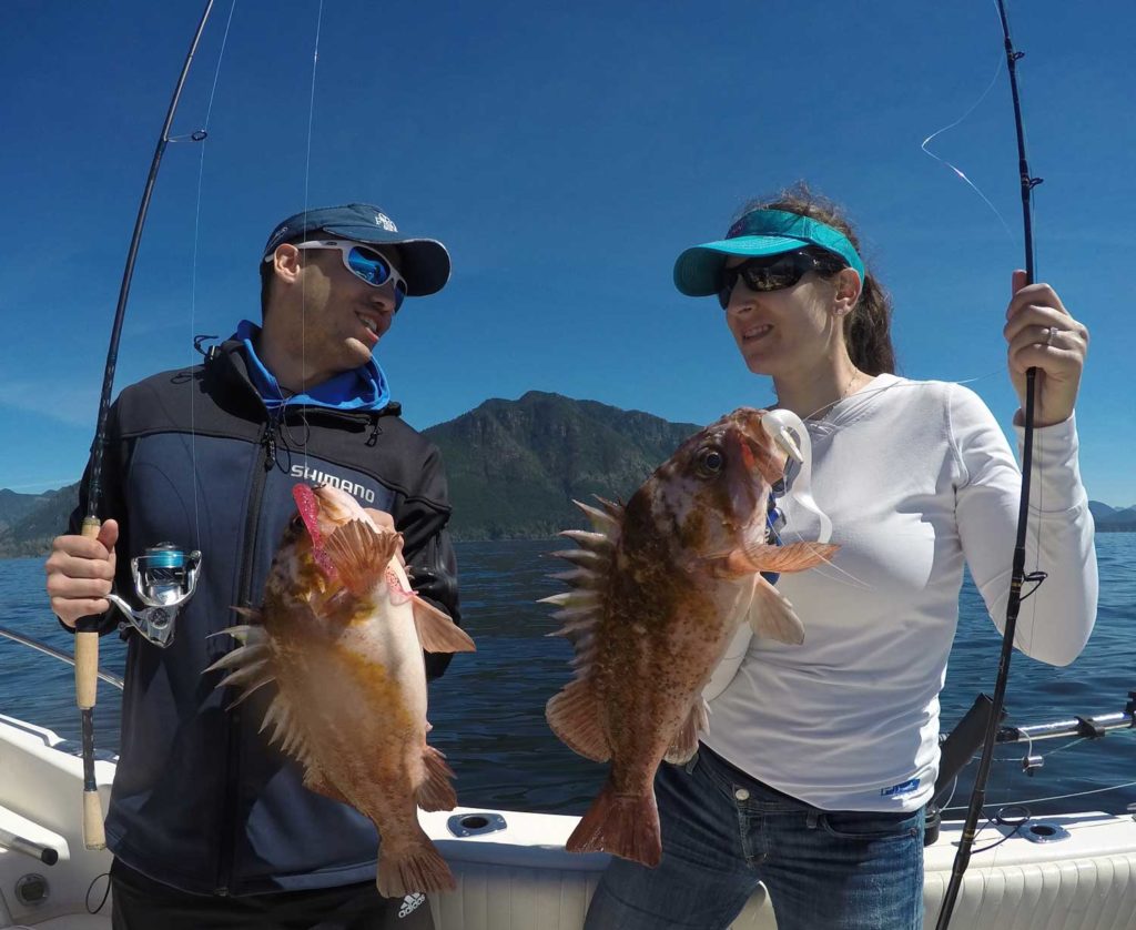 A brace of lovely copper rockfish for two BC anglers