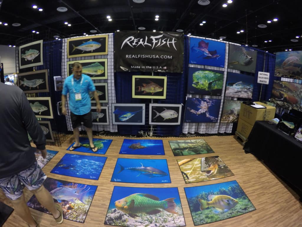 World's largest fishing tackle show -- Realfish floor mats