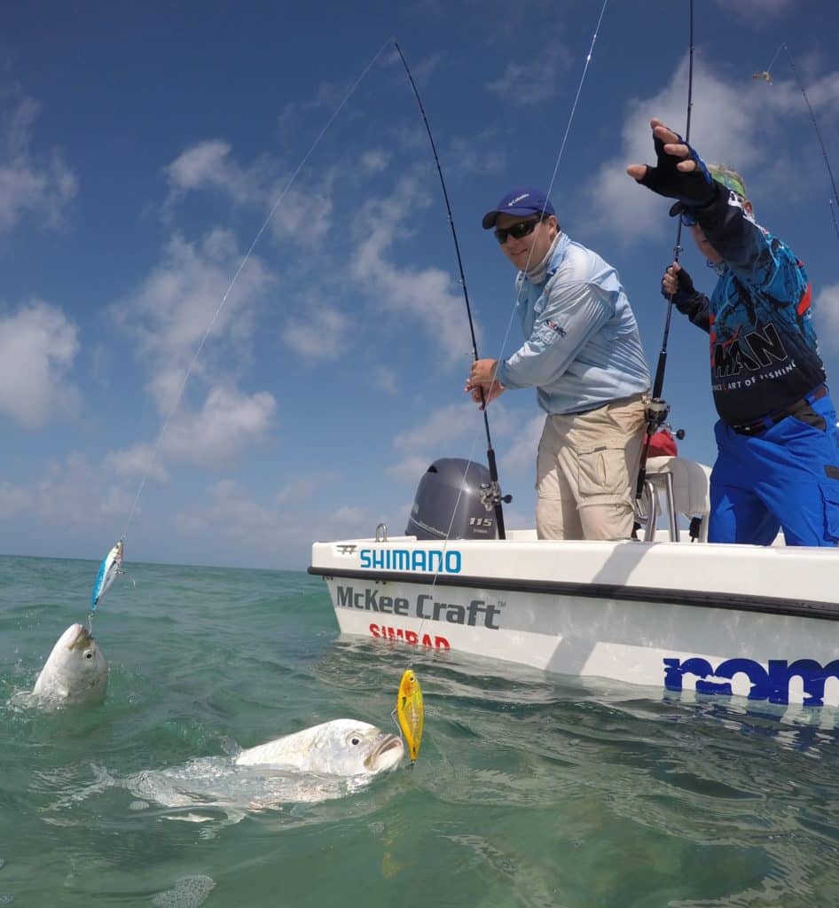 Australia's Great Barrier Reef — a double on trevally