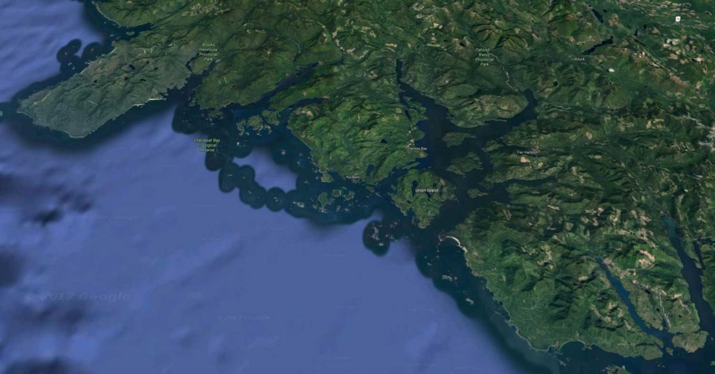 The Kyuquot Sound region on Vancouver Island