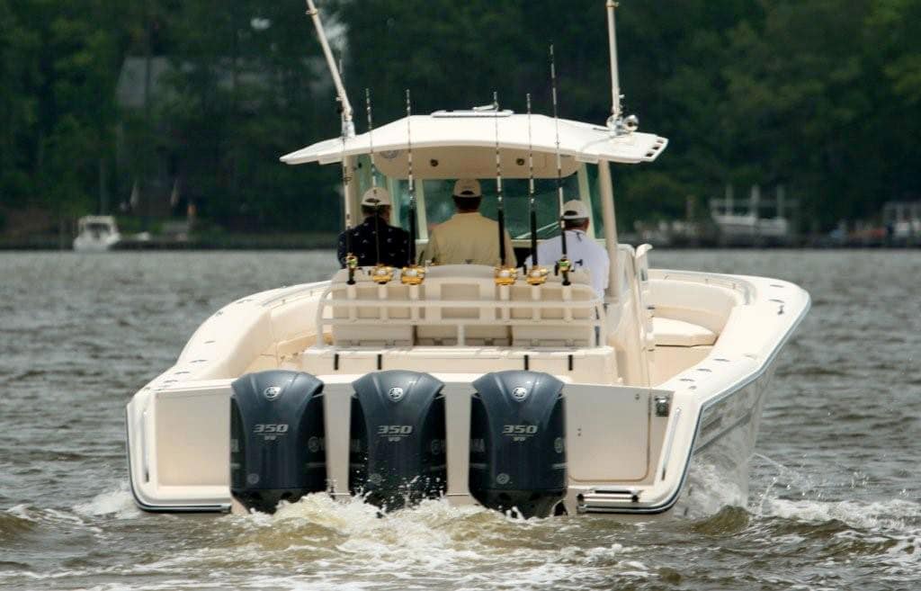 Grady-White Canyon 376 wide outboard powered fishing boat
