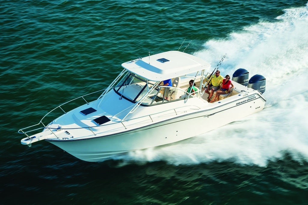 Grady-White Express 330 fishing boat running