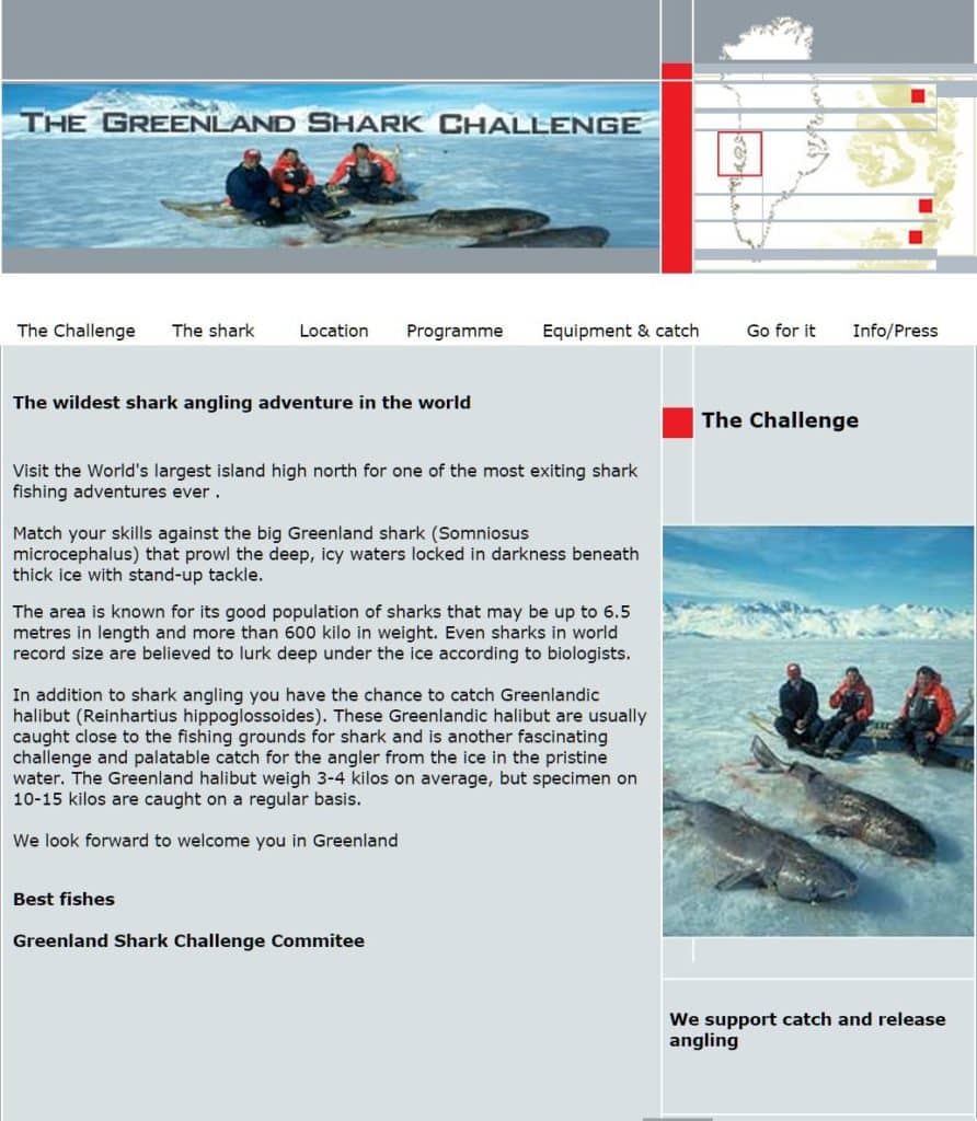 Greenland ice fields fishing information