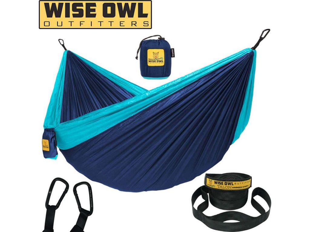 Wise Owl Outfitters Hammock Camping Double & Single with Tree Straps - USA Based Hammocks Brand Gear, Indoor Outdoor Backpacking Survival & Travel, Portable