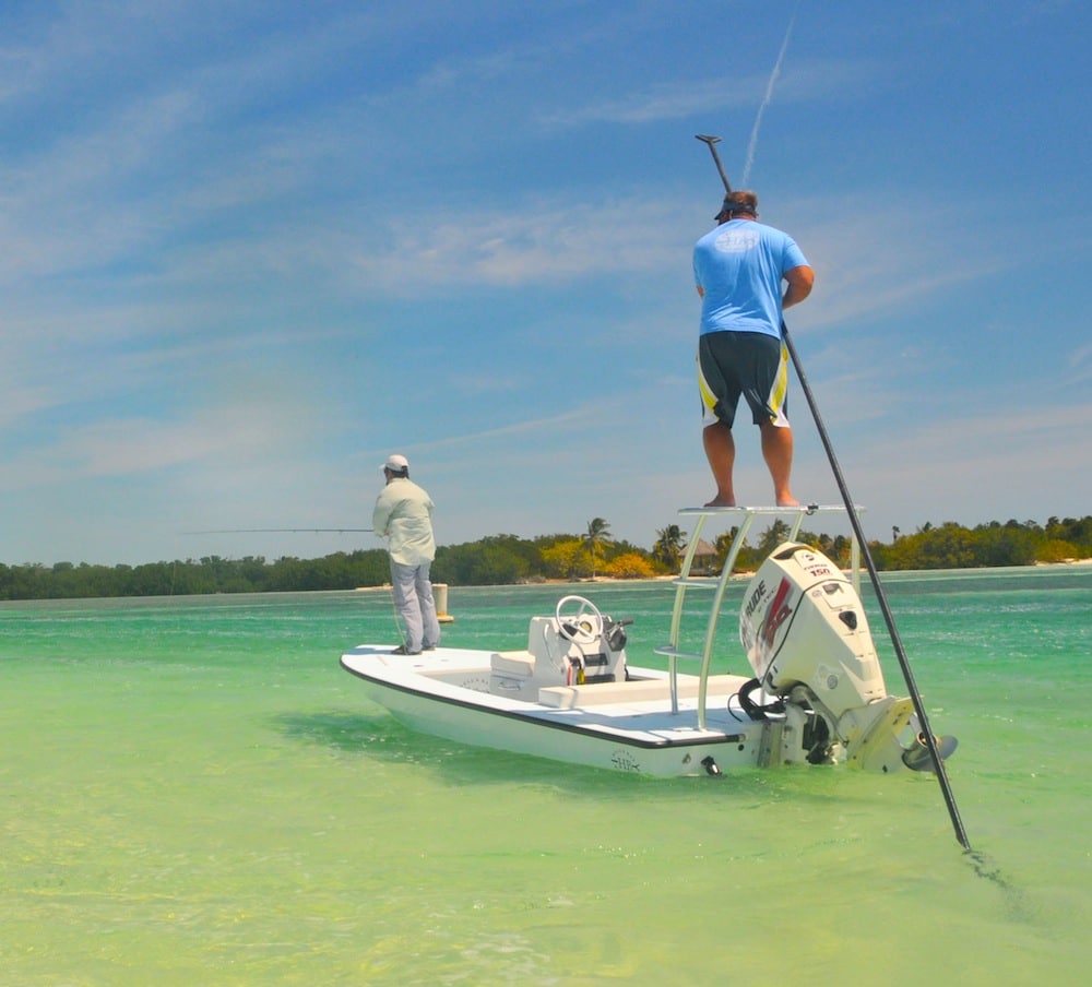 Hell's Bay Boatworks technical poling skiff fishing boat