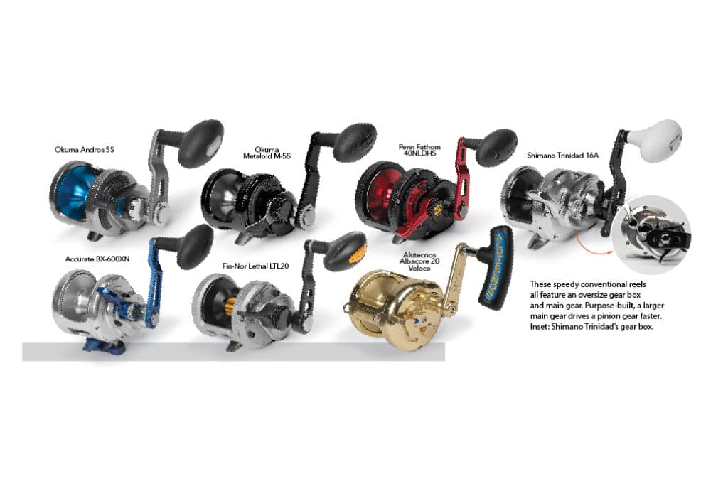 high-speed conventional fishing reels